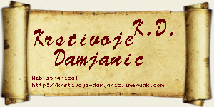 Krstivoje Damjanić vizit kartica